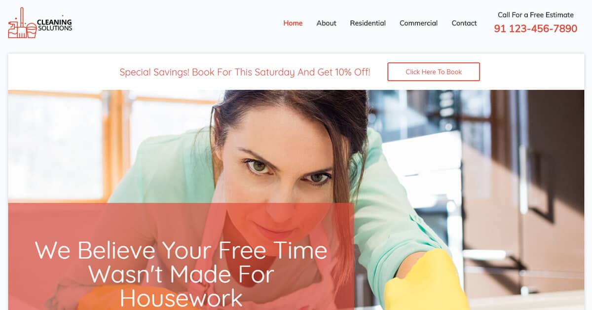 Spotless Florida professional maid cleaning a Jacksonville home